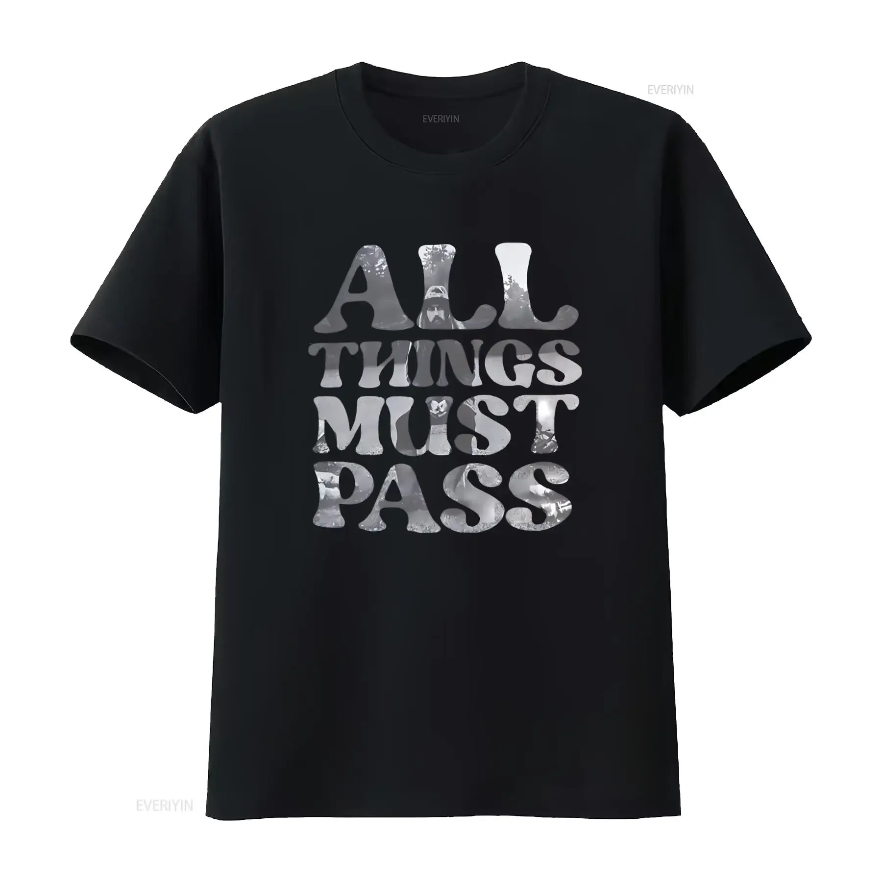 George Harrison All Things Must Pass Text Infill T Shirt X Large vintage Washed Stylish Versatile Unisex Top For Everyday Wear