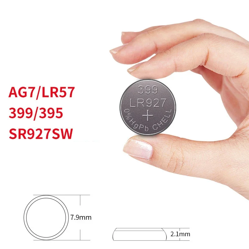 Doublepow 2-10PCS 1.5V LR927 AG7 SR927SW Button Coin Battery For Watch Calculator Toy Remote Control