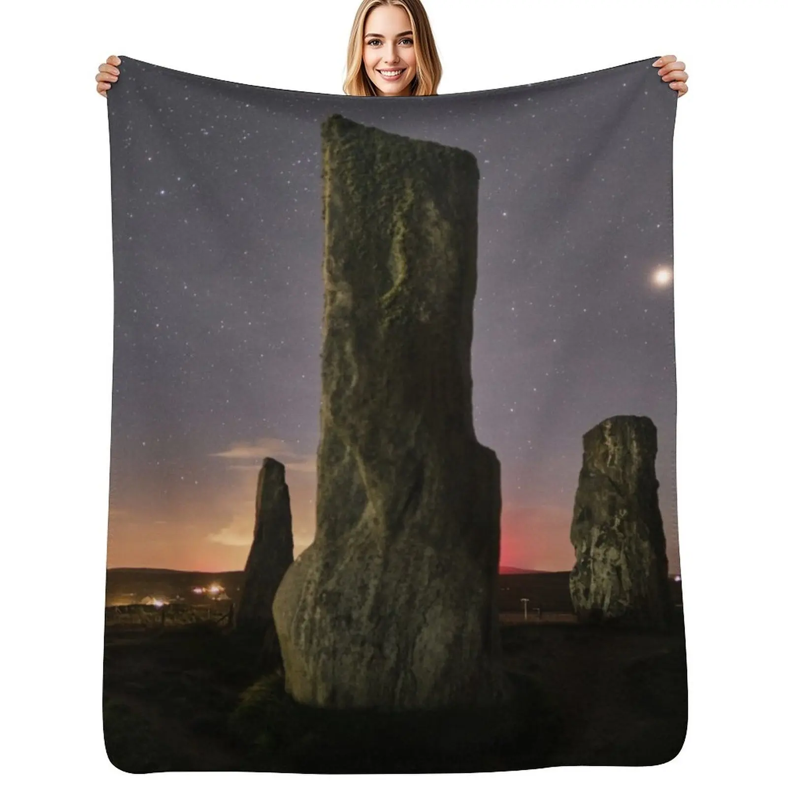 

Callanish, Mars and the Pleiades Throw Blanket Thin Single valentine gift ideas Plush Blankets
