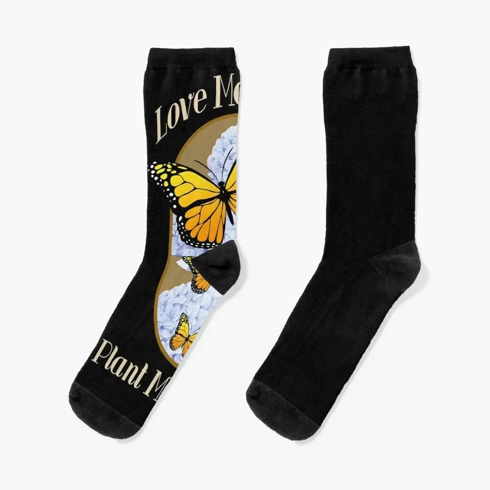 Gift for Butterfly Lovers Love Monarchs Plant Milkweed Socks heated gift aesthetic anime Ladies Socks Men's