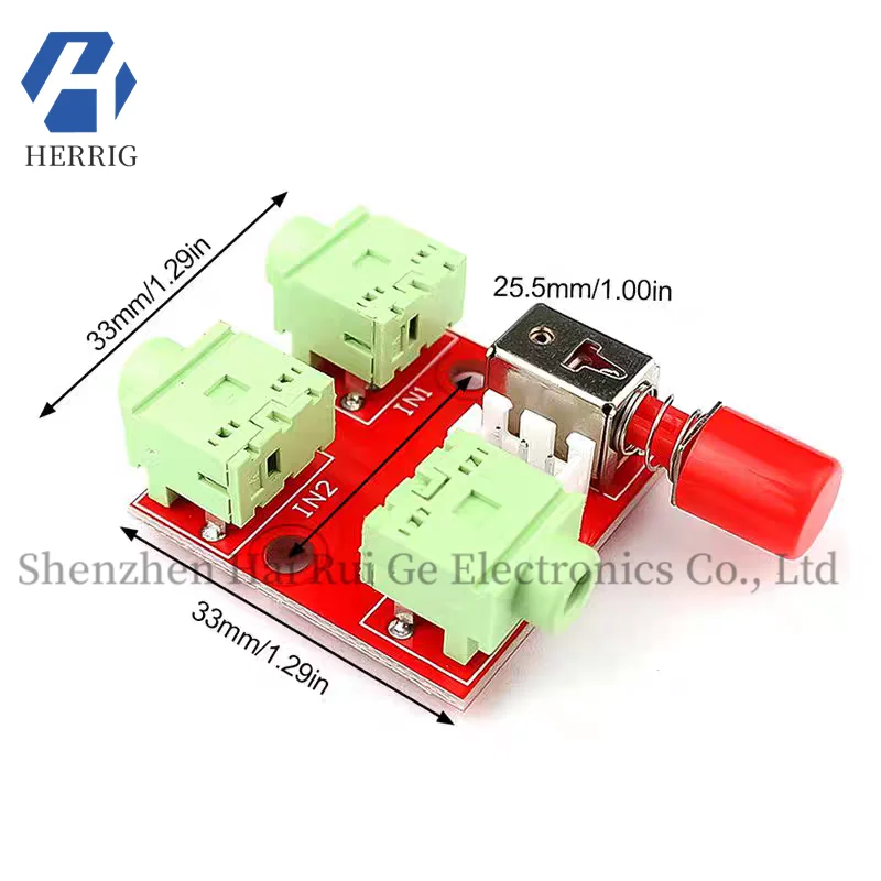 

3.5 Headphone holder audio input signal switching Audio signal switching board for two-channel two-channel audio sources