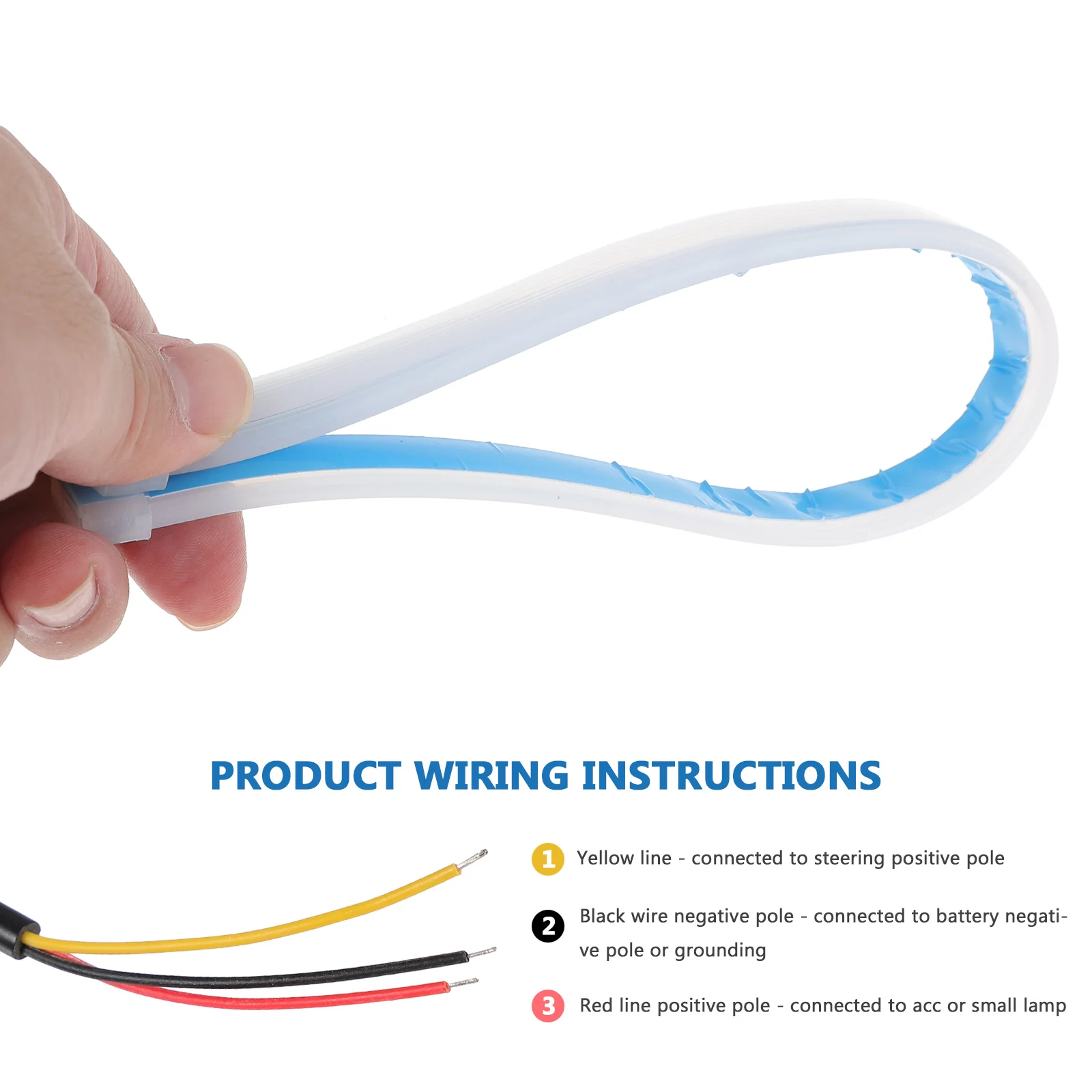 

2Pcs LED Daytime Running Light Dual Color Strip Ice Yellow 32cm Dynamic Streamer Car Upgrade Strip