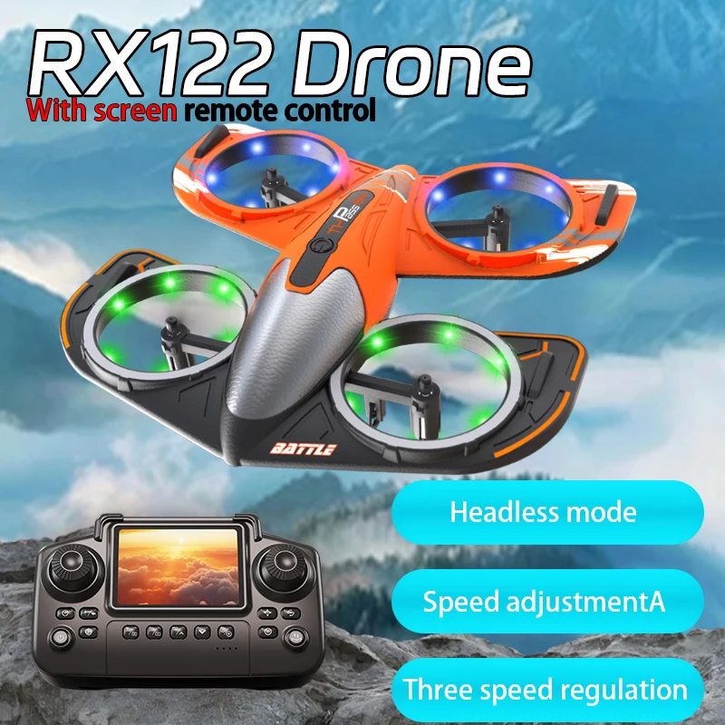 

RX122 MAX Drone Professional Camera Aerial FPV One click rotation/rolling Three speed regulation with Screen Remote Control