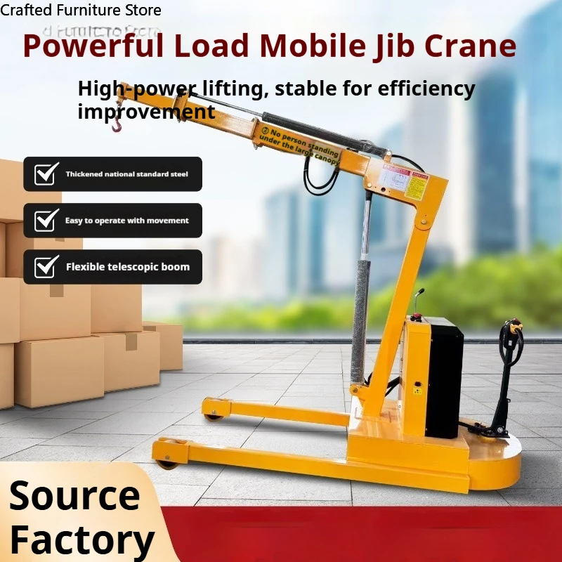 Portable Hydraulic Crane Small-sized Lifting Rotating Model Crane Resistant Properties Commercial Machinery Guindaste ZY60DJ