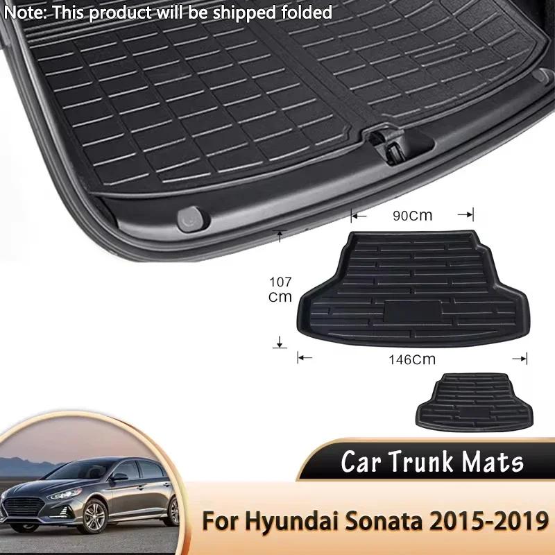 

for Hyundai Sonata LF 2015 2016 2017 2018 2019 Car Rear Trunk Mat Floor Waterproof Tray Liner Cargo Boot Carpet Mud Accessories