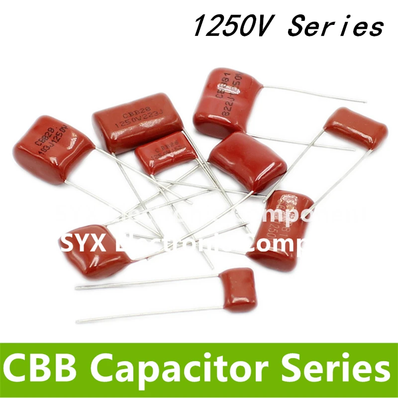 Condensador De Película CBB, 10 Piezas 1250V103J 1250V152J 1250V223J 1250V472J 1250V332J 1250V822J 1250V472J 1250V562J 1250V682J