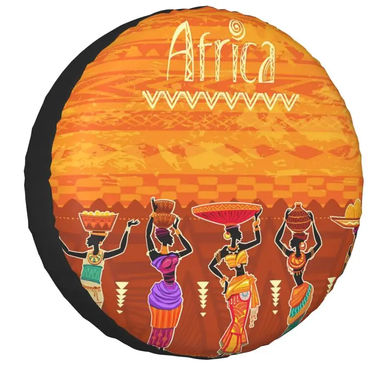 Africa Ethnic Pattern Spare Wheel Tire Cover for Prado Pajero Wrangler African Culture Jeep SUV Trailer Vehicle 14