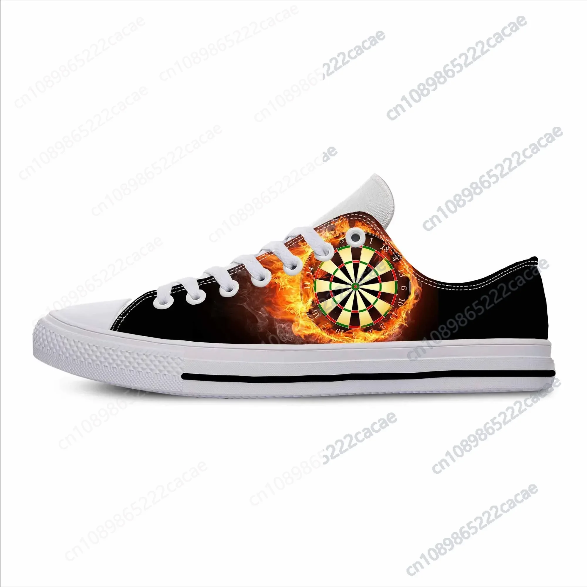 

Game Sport Darts Dartboard Dart board Target Funny Casual Cloth Shoes Low Top Comfortable Breathable 3D Print Men Women Sneakers