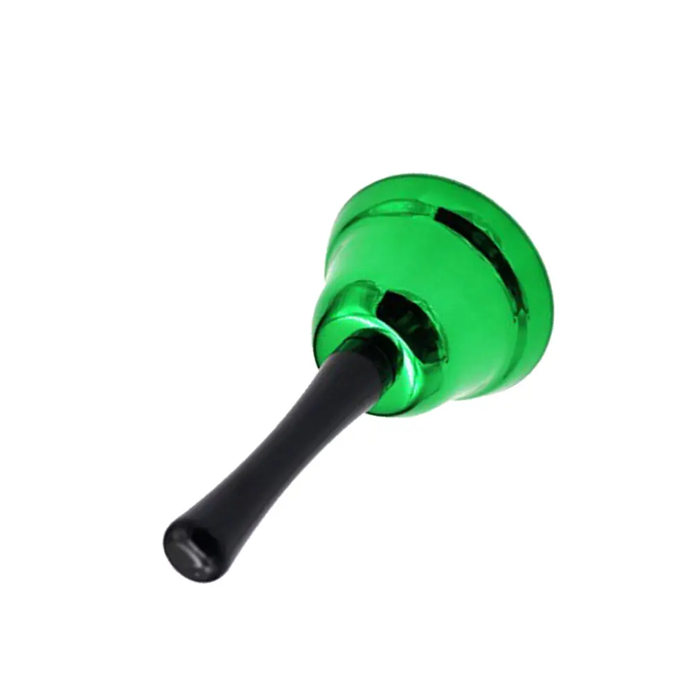 1Pcs Metal Hand Bell Loud Clear Sound Polished Iron Lightweight Ergonomic Handle for School Home Hotel Christmas Festival