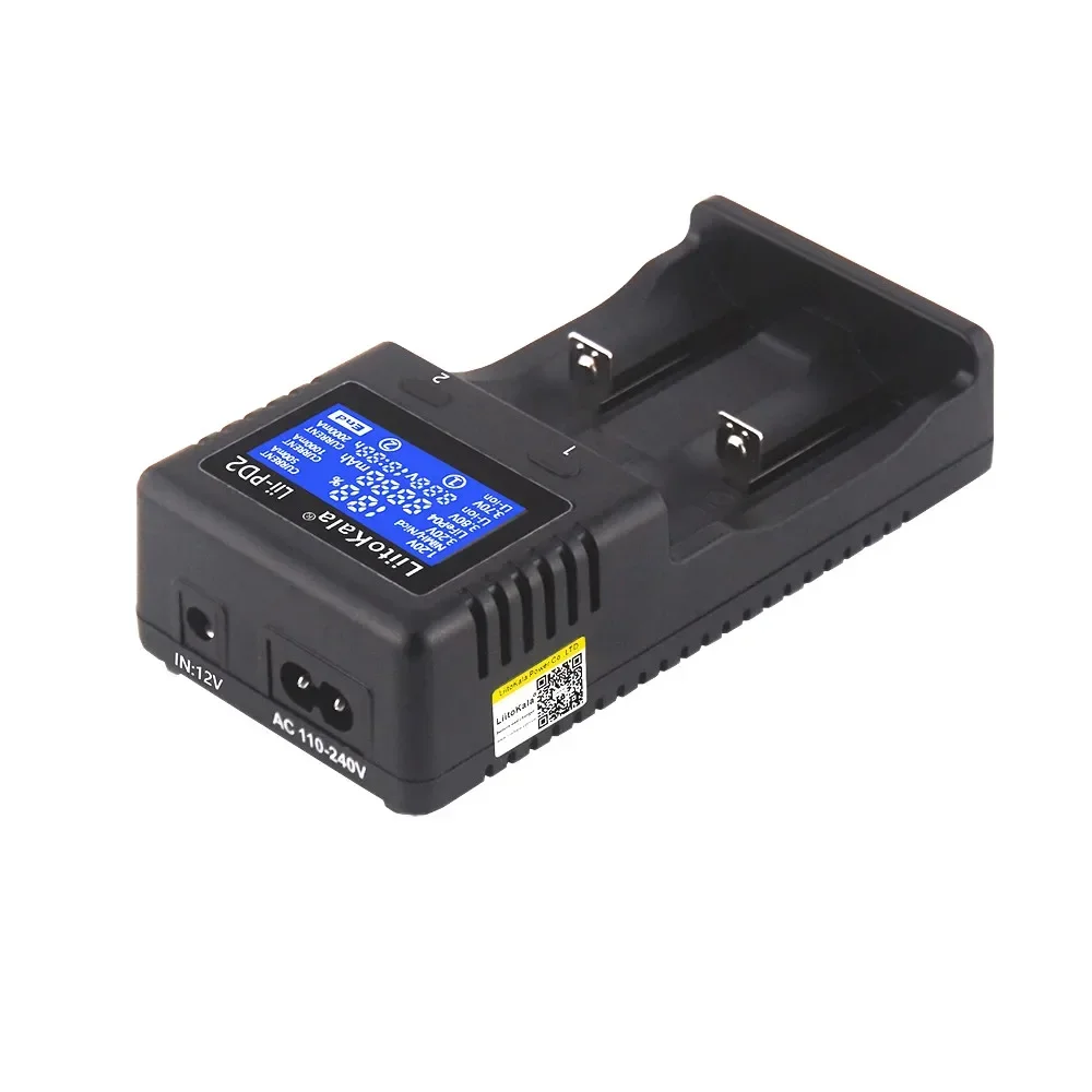 Hot LiitoKala Lii-PD2 Lii-PD4 LCD Battery Charger For 21700 20700 18650 18350 26650 22650 14500 NiMH Smart Full Automatic Stop