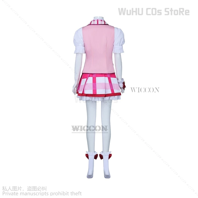 Anime aikatsu! Hoshimiya ichigo cosplay kostüm lolite kleid hoshimiya ichigo perücke haarband frauen hallowen party cosplay idol cos