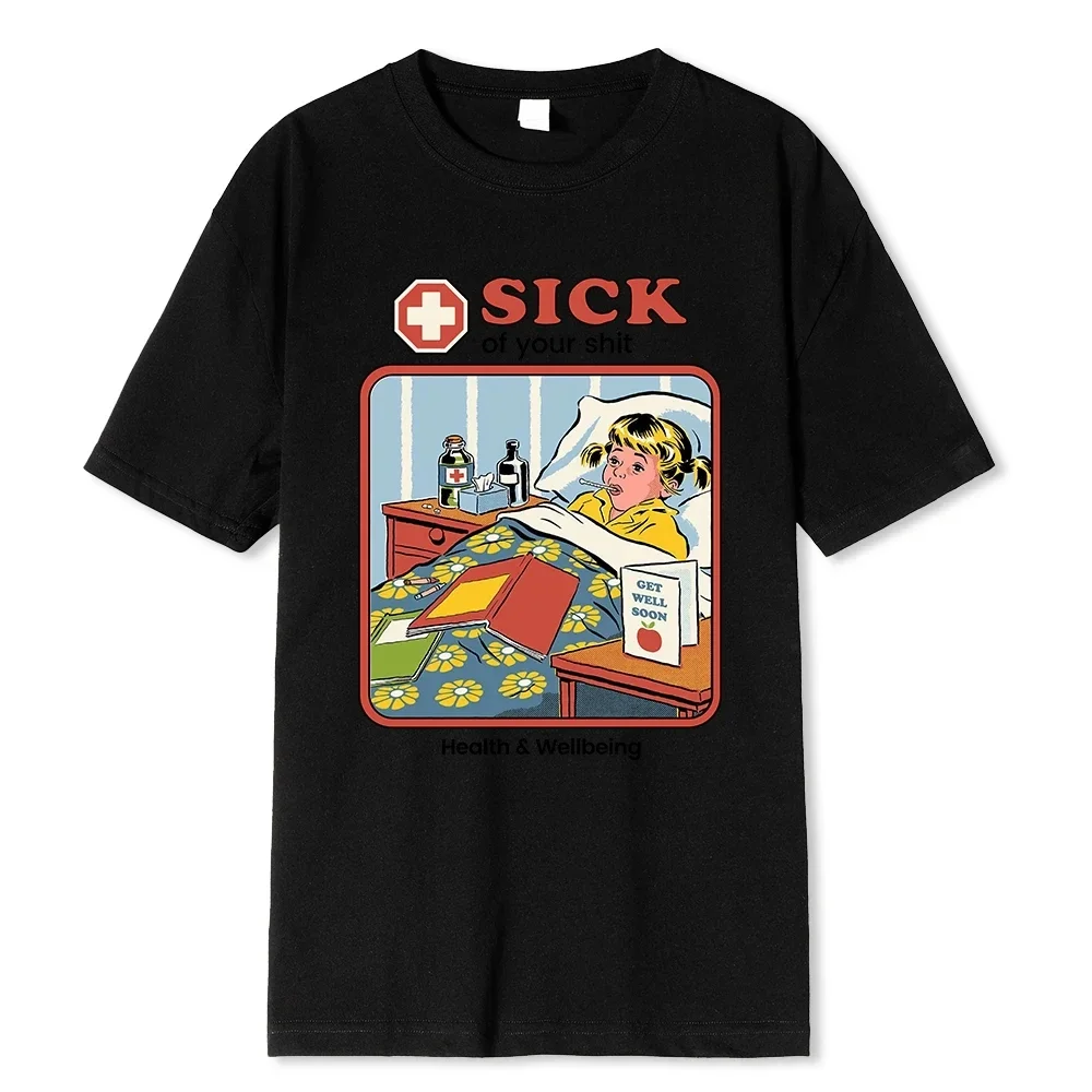 Horror Comic Series Science Cotton T-Shirts  Fashion Summer Street Loose Top Casual Men Clothes