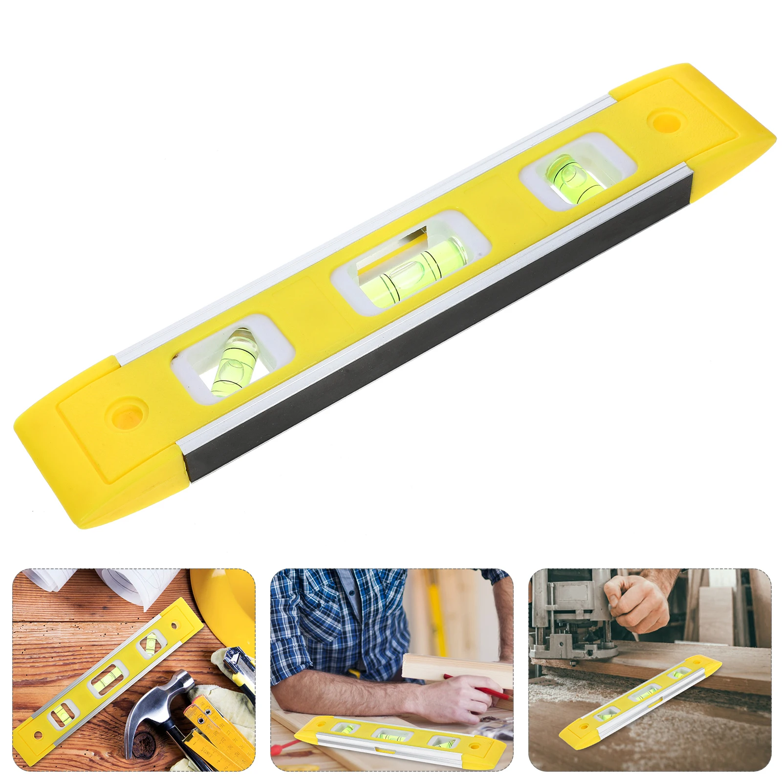 Magnetic Aluminum Mini Spirit Level Small Bubble Level Measuring Tool Lightweight Portable Leveling Ruler For Diy Home