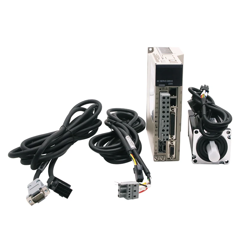 

Мотор Siheng, качество CE, 750 Вт, серводвигатель переменного тока и драйвер, 220 В переменного тока, 3000 об/мин, 80 мм, 2,39 нм, дешевый двигатель для лазерной гравировальной машины