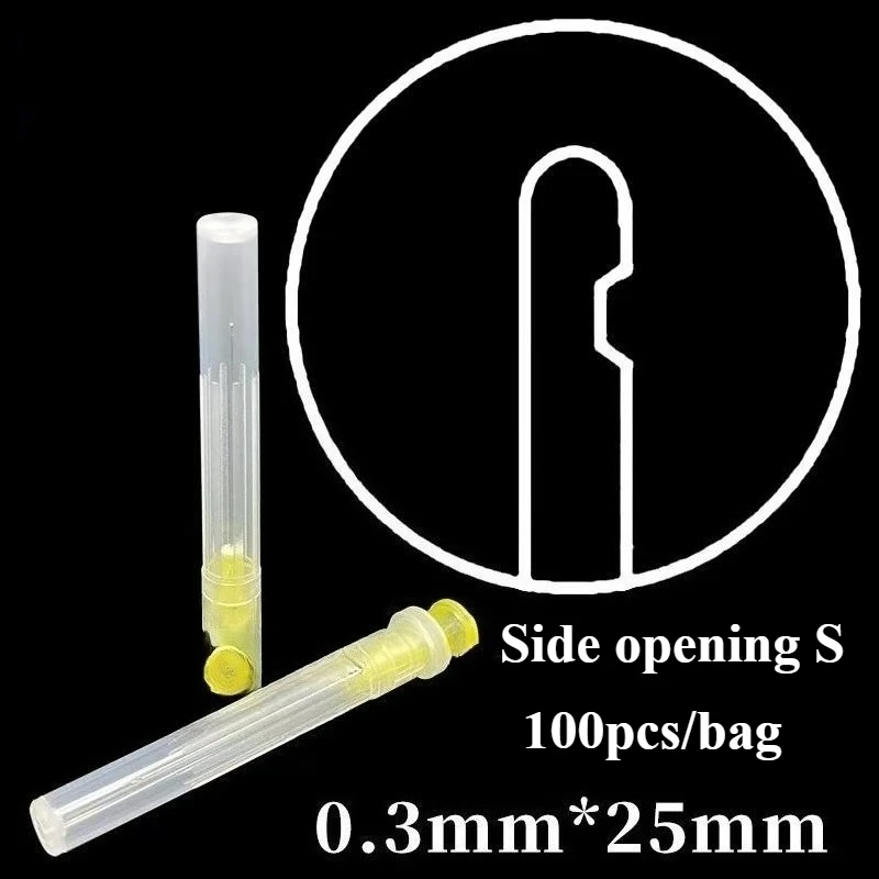 100 قطعة الأسنان عن طريق الفم المتاح بالمنظار شطف إبرة نهاية مغلقة الجانب قطع من جانب واحد الثنائي مفتوح قناة الجذر شطف إبرة