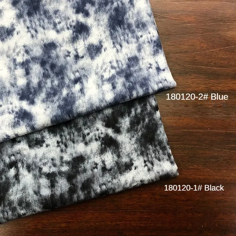 Micro Elastic Printed Rayon Fabric By The Meter for Dresses Pajamas Shirt Skirt Bedding Diy Sewing Cloth Soft Tie-dye Breathable