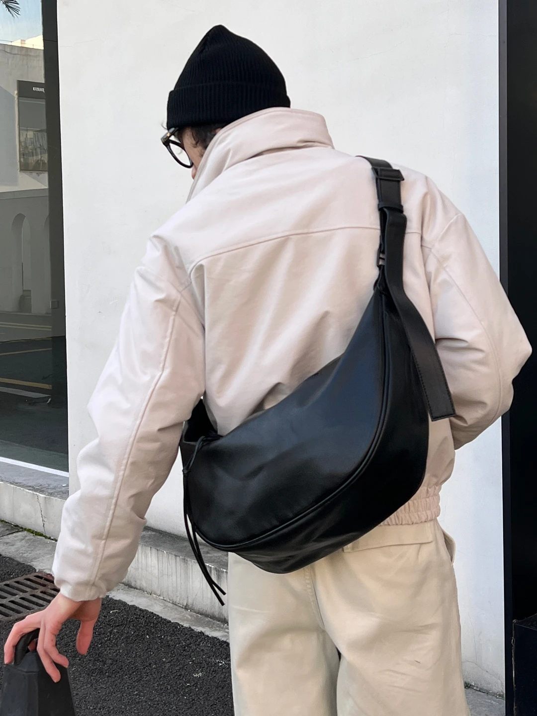 

Retro Dumpling ape Tote Bag ex Casual Crossbody Bag PU Leather Versatile Commuting Trendy Single oulder Sling Bag