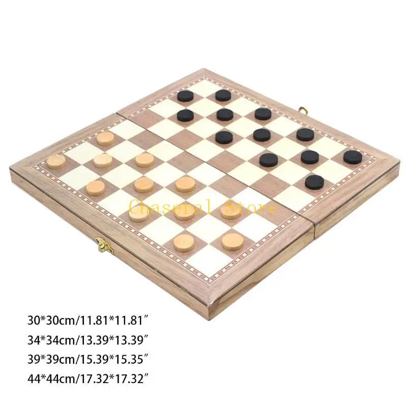 E7CE 1Set 3-in-1 Schachbrettspiele für Aktivitätszentren Traditionelle Schachstimulation Brettspiele Aktivität Holzschach