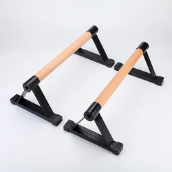 Fitness portatile Push Up Stand a forma di H petto in legno Push-Up Board Equipment Home Bodybuilding esercizio Handstand barre parallele