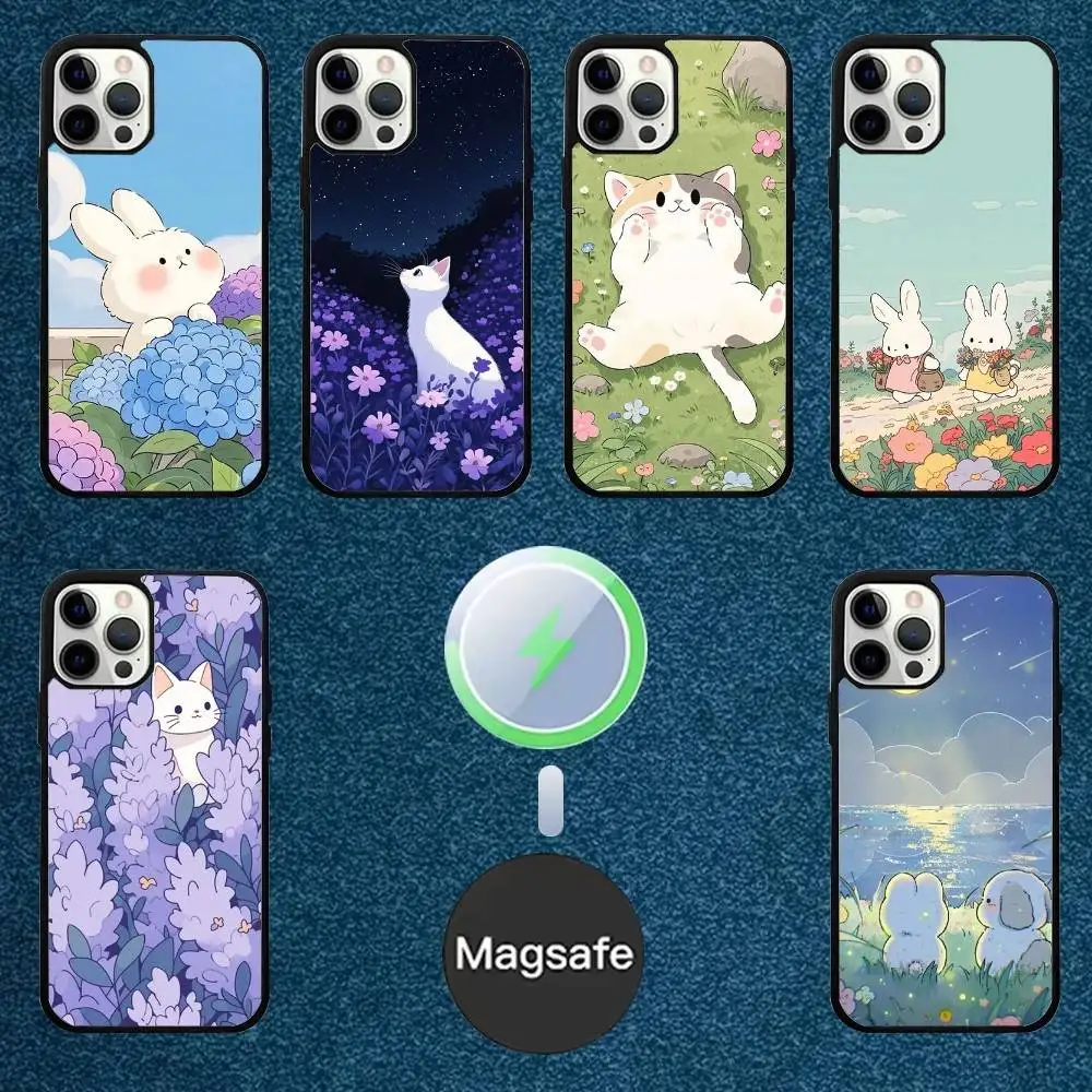 

Cute Duck Rabbit Phone Case For iPhone 16,15,14,13,12,11,Plus,Pro,Max Mini Magsafe Magnetic Wireless Charging