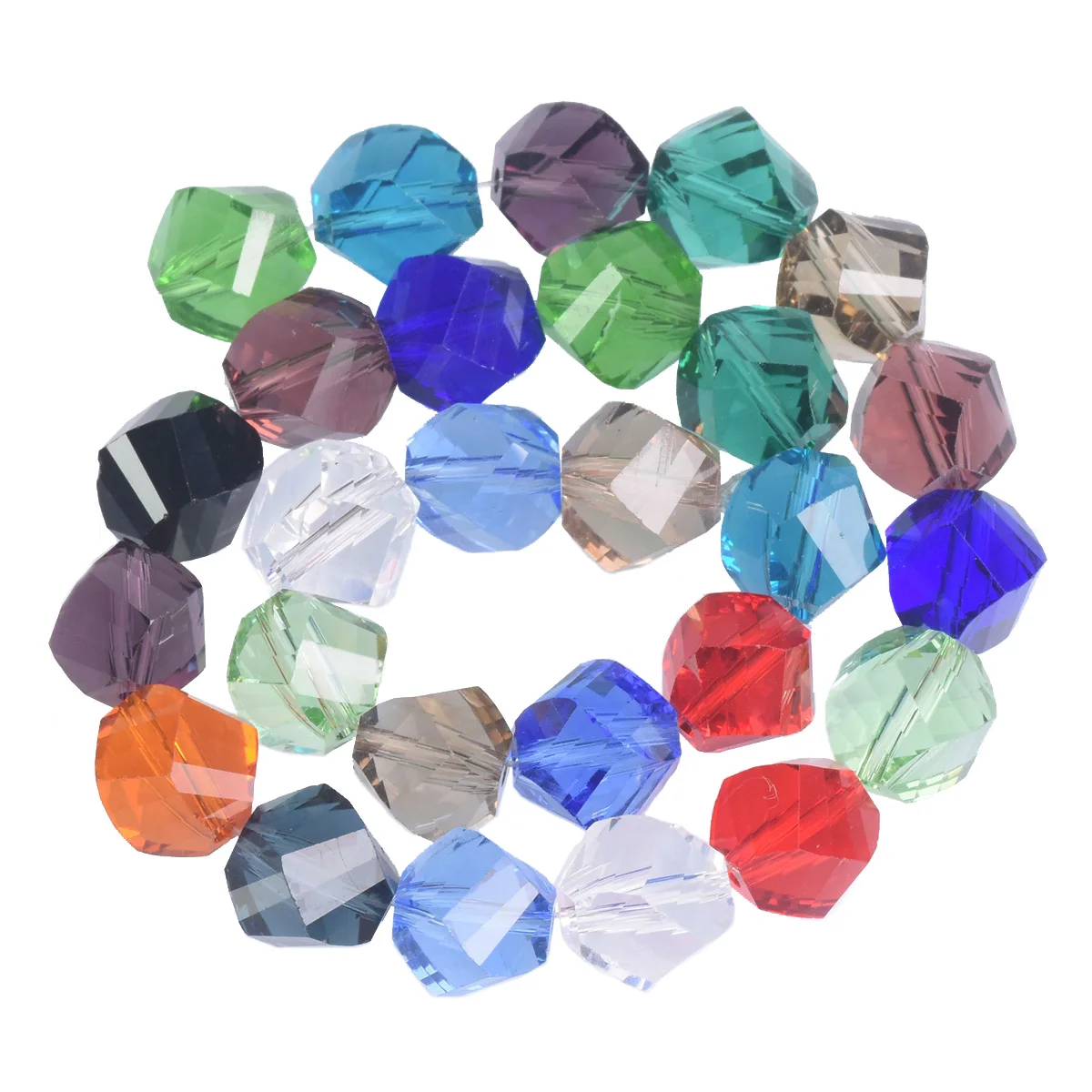 Kształt Helix Fasetowane kryształowe szklane luźne koraliki dystansowe Lot kolorów 4mm 6mm 8mm 10mm 12mm Do tworzenia biżuterii DIY Fidnings