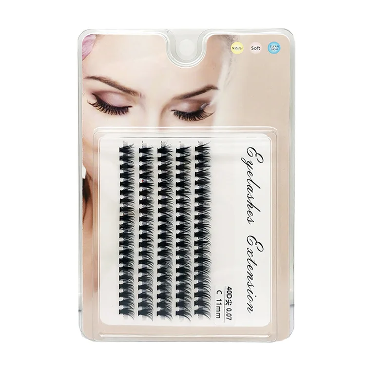 20D/30D/40D Mink Fake Eyelashes 1/Box 100 Bundles Natural Lashes extension Russian Individual Eyelash cluster Makeup tools