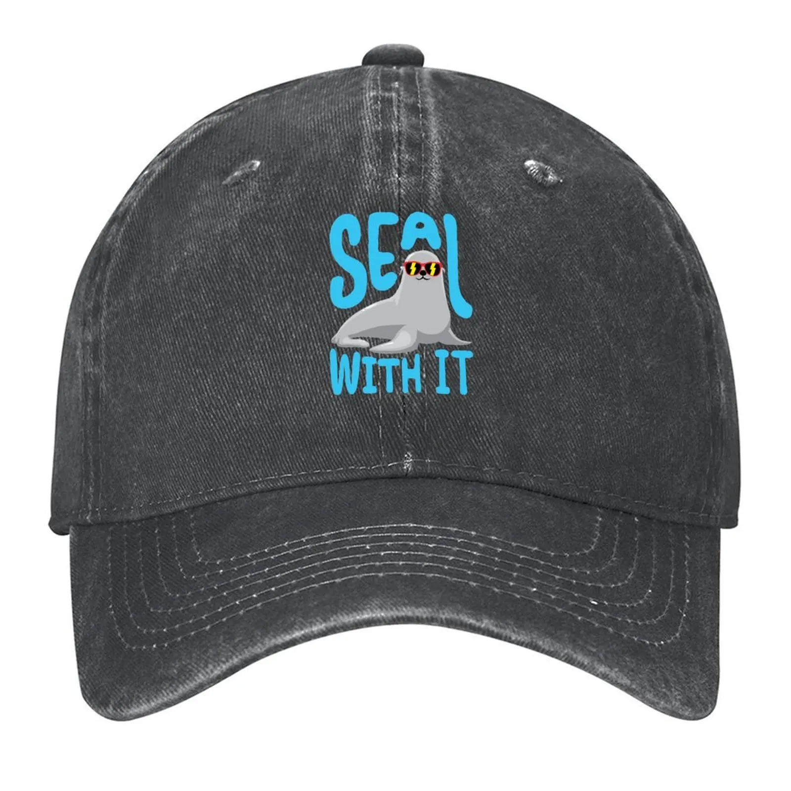 

Seal With It Seals Sea Life Baseball Cap dad hat Golf Cap hiking hat Hat Man For The Sun Mens Tennis Women's