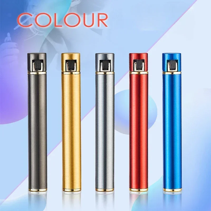 Cylindrical cigarette lighter creative grinding wheel open flame lighter mini compact lighter outdoor butane gas