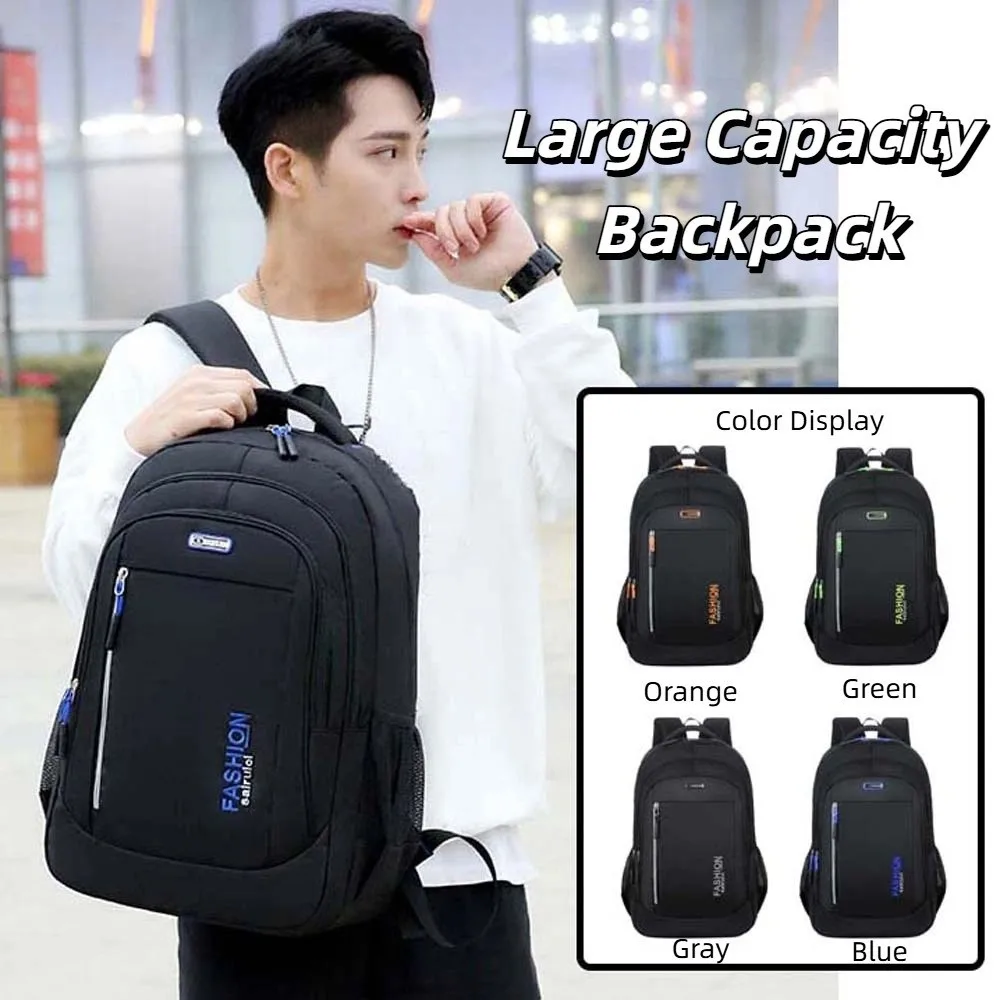 

Oxford Cloth Students Daypack Scratch Prevention Anti-splash Water Large Capacity School Bag Polyester Contrast Color