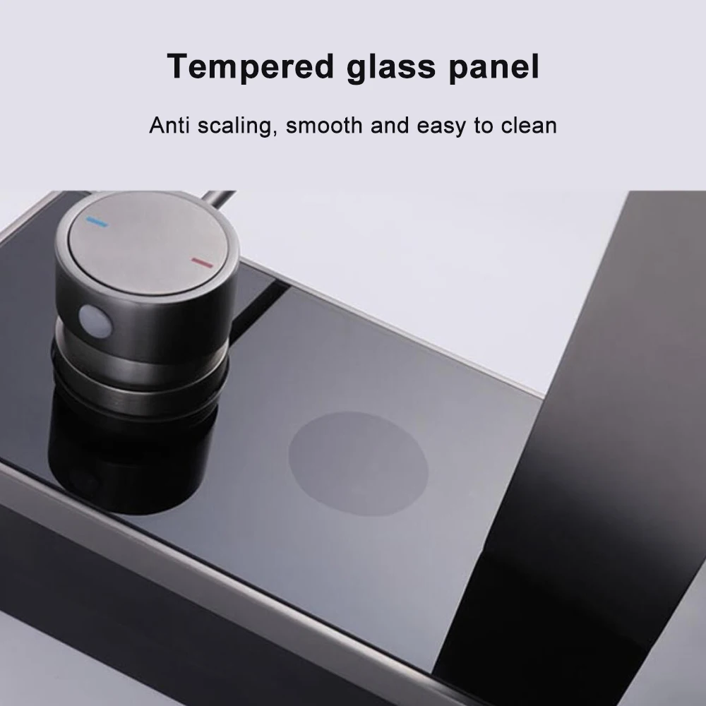 Bateria Łazienkowa Ścienna Jednouchwytowa Mosiężna w Kolorze Gun Grey Digital, Mieszacz do Umywalki