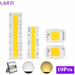 Chip LED COB para luz de inundación, lámpara de 10W, 30W, 50W, 150W, 220V, 110V, accesorios de foco, bricolaje, sin necesidad de controlador, iluminación de matriz, 10 unidades por lote