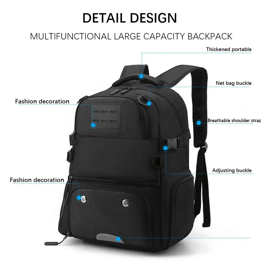 Sports Backpack Football Bag Boys School Basketball Backpack With Shoe Compartment Soccer Ball Bag Large Backpack Shoes