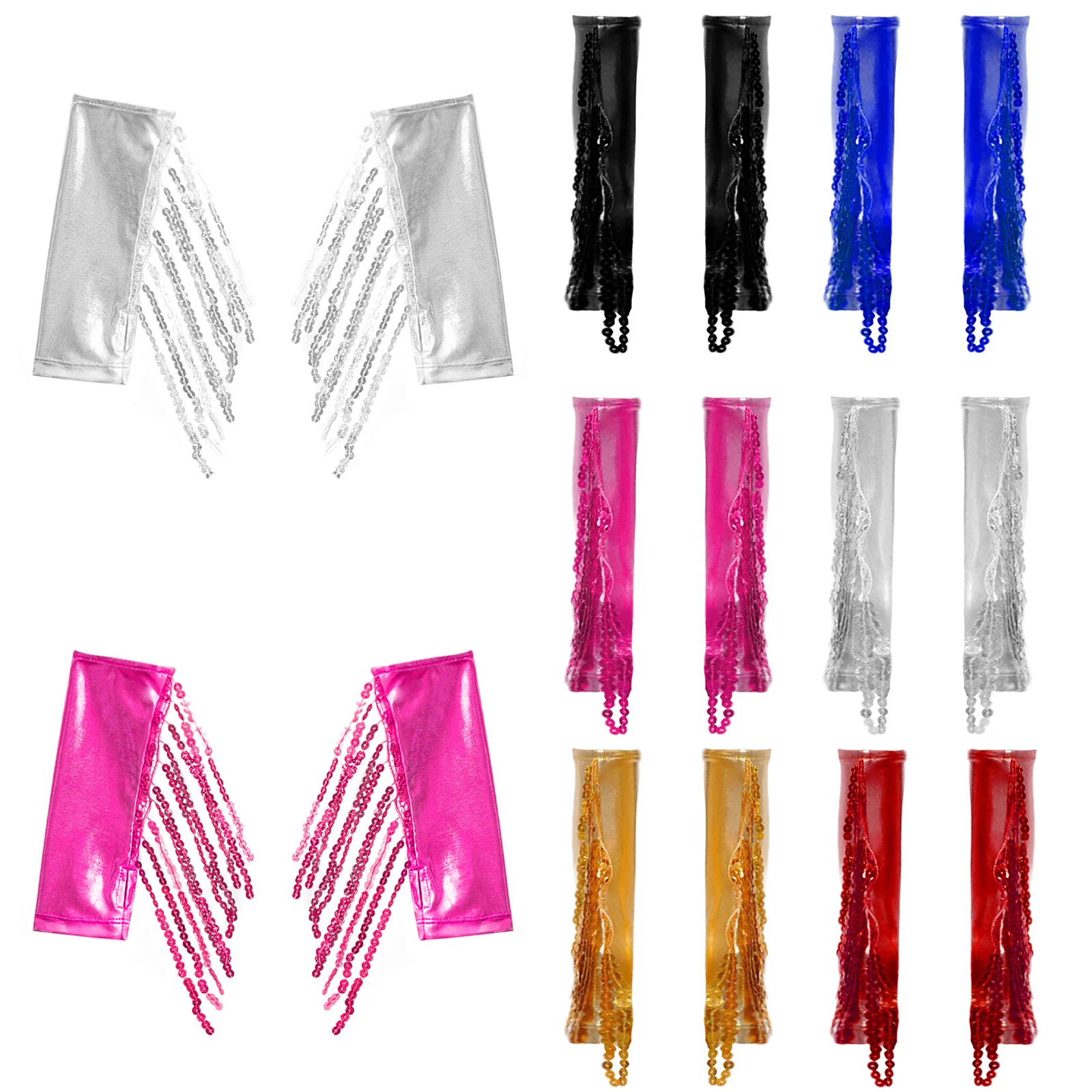 الترتر مرحلة الأداء الدعائم شرابات قفازات طفل الفتيات هالوين تأثيري الرقص تظهر ماجيك شخصية الموضة الهيب هوب القفازات