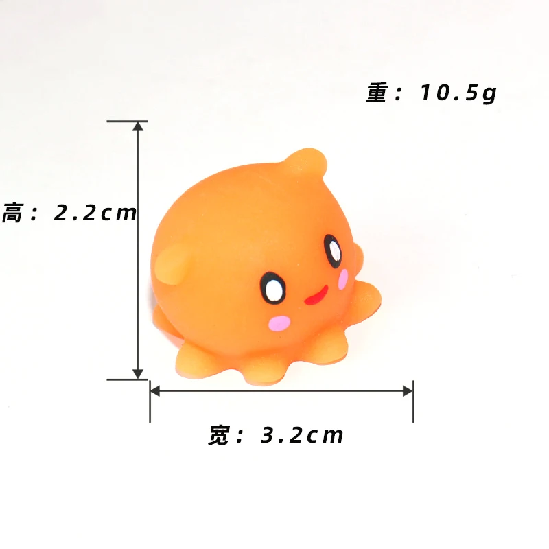5-10 Stuks Leuke Zachte TPR Snoep Kleine Octopus Familie Serie Pinch Fidget Mini Zee Dier Octopus Squeeze stress Squishy Speelgoed
