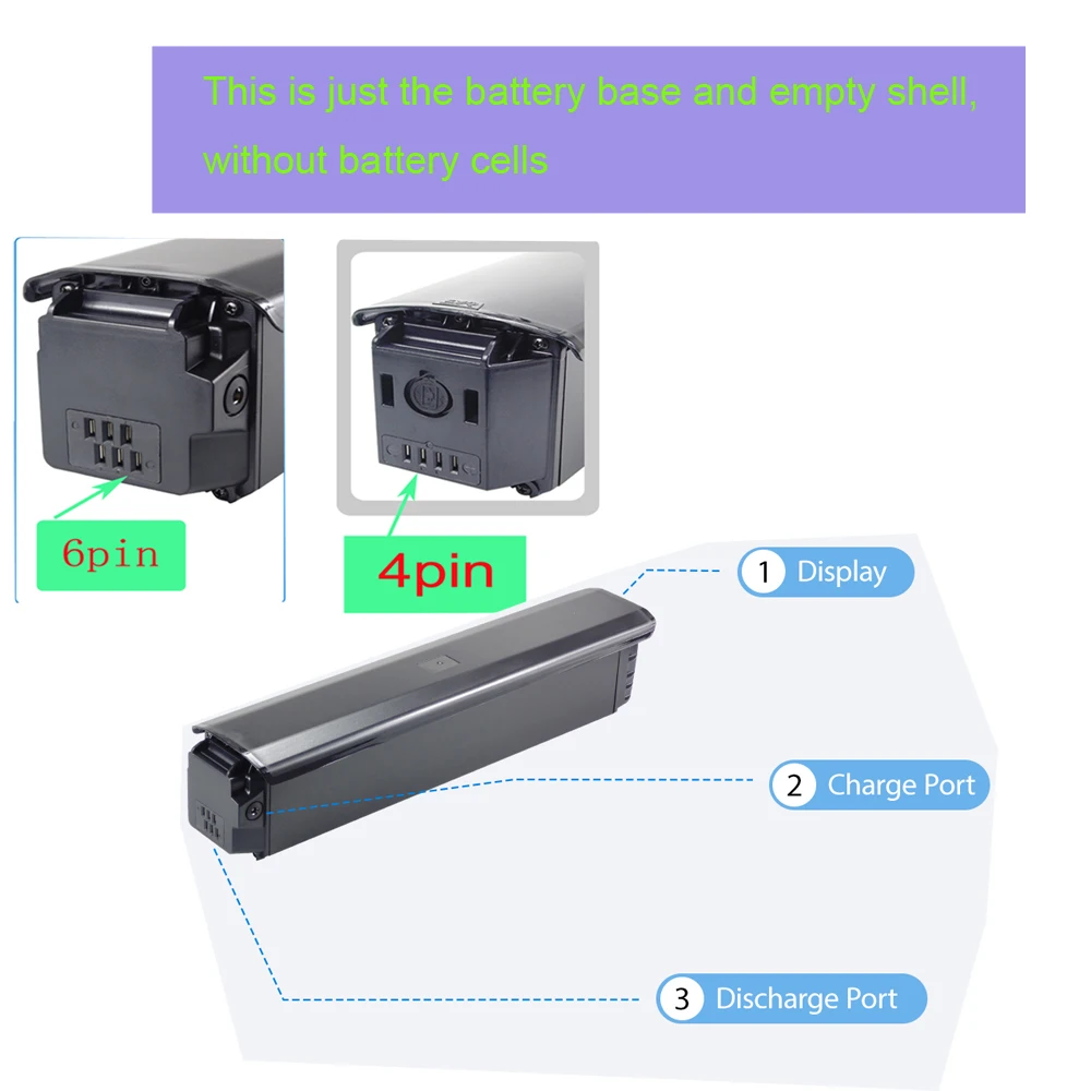 

Hidden ebike Battery base 36V 48V for 10S5P 13S4P 13S5P electric bike without battery cells