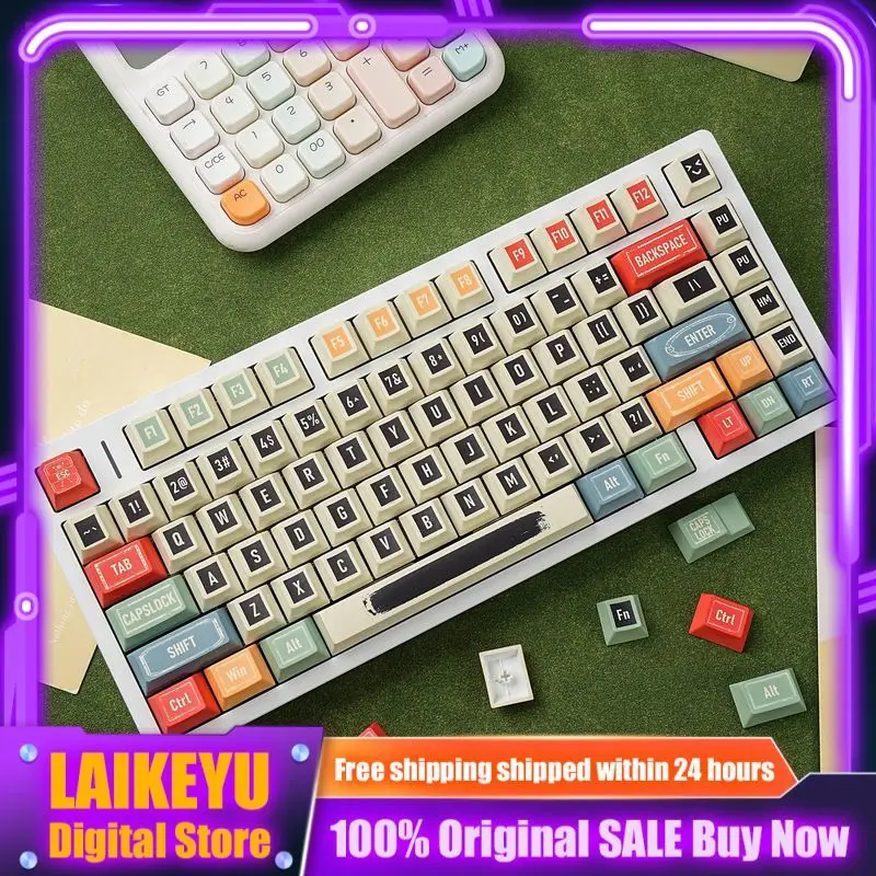 

Новые ретро механические колпачки для клавиш из ПБТ, немецкие, французские, корейские, испанские, английские варианты, колпачки для клавиш с сублимационной краской вишни на заказ