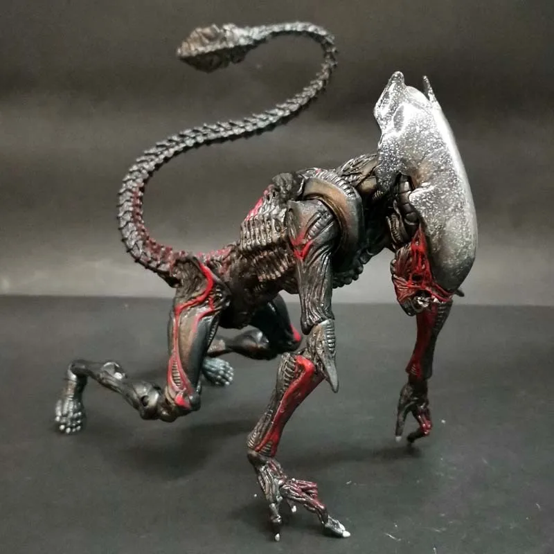 Genuine Xenomorph Battle Predator Black Cougar 8-inch Handmade Model Decoration For Collecting Birthday Gifts Gk Statue Pvc