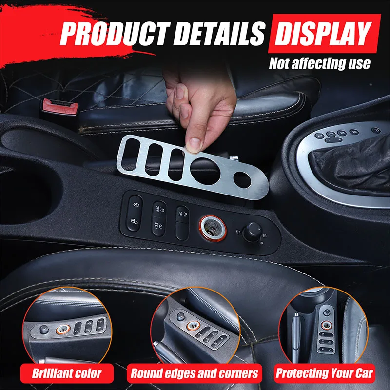 

For SEAT Leon MK2 2008-2012 Aluminum Alloy Central Control Door Lock Button Frame Decorative Stickers Car Interior Accessories