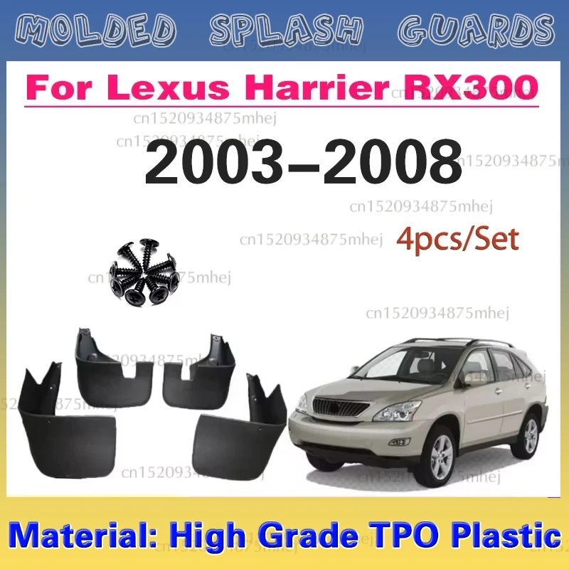 

Car Mudguard For Lexus Harrier RX300 RX330 RX350 RX400h XU30 2003-2008 Fender Mud Guard Flap Splash Mudguard 2004 2005 2006 2007