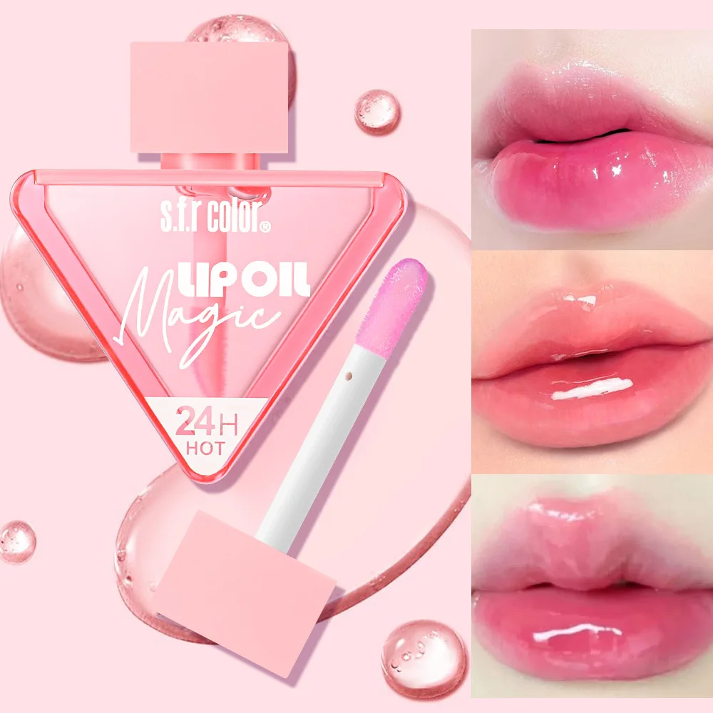 4 ألوان هلام ترطيب زيت الشفاه الشفاف الشفاه الصقيل طبطب التقشير أحمر الشفاه السائل للحصول على شفاه ناعمة وكاملة #3