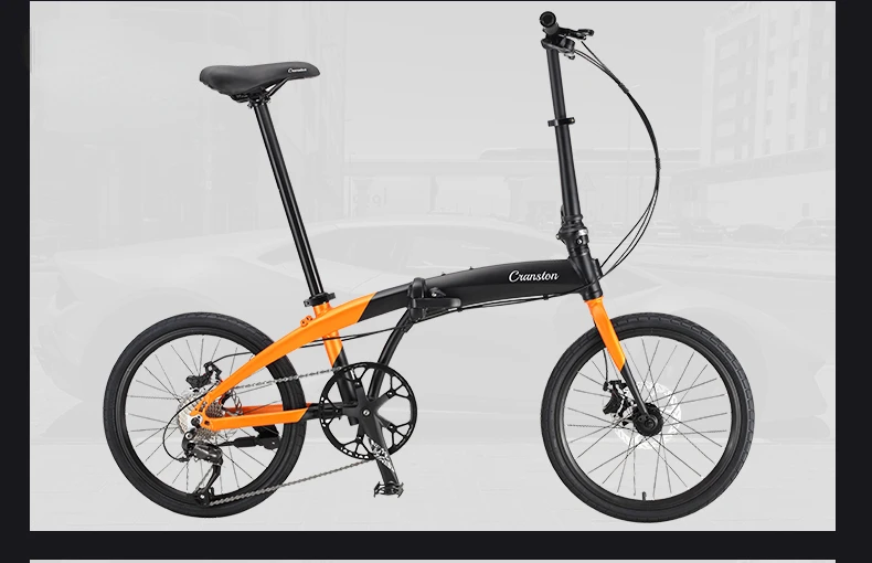 9-speed aluminum alloy folding bike foldable adult city light bicycle  disc brake for commuting comfort men or lady use