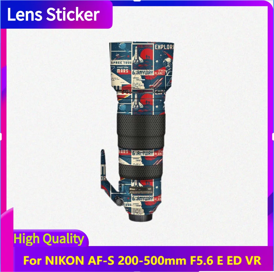 For NIKON AF-S 200-500mm F5.6 E ED VR Lens Sticker Protective Skin Decal Film Anti-Scratch Protector Coat AF-S NIKKOR 200-500mm