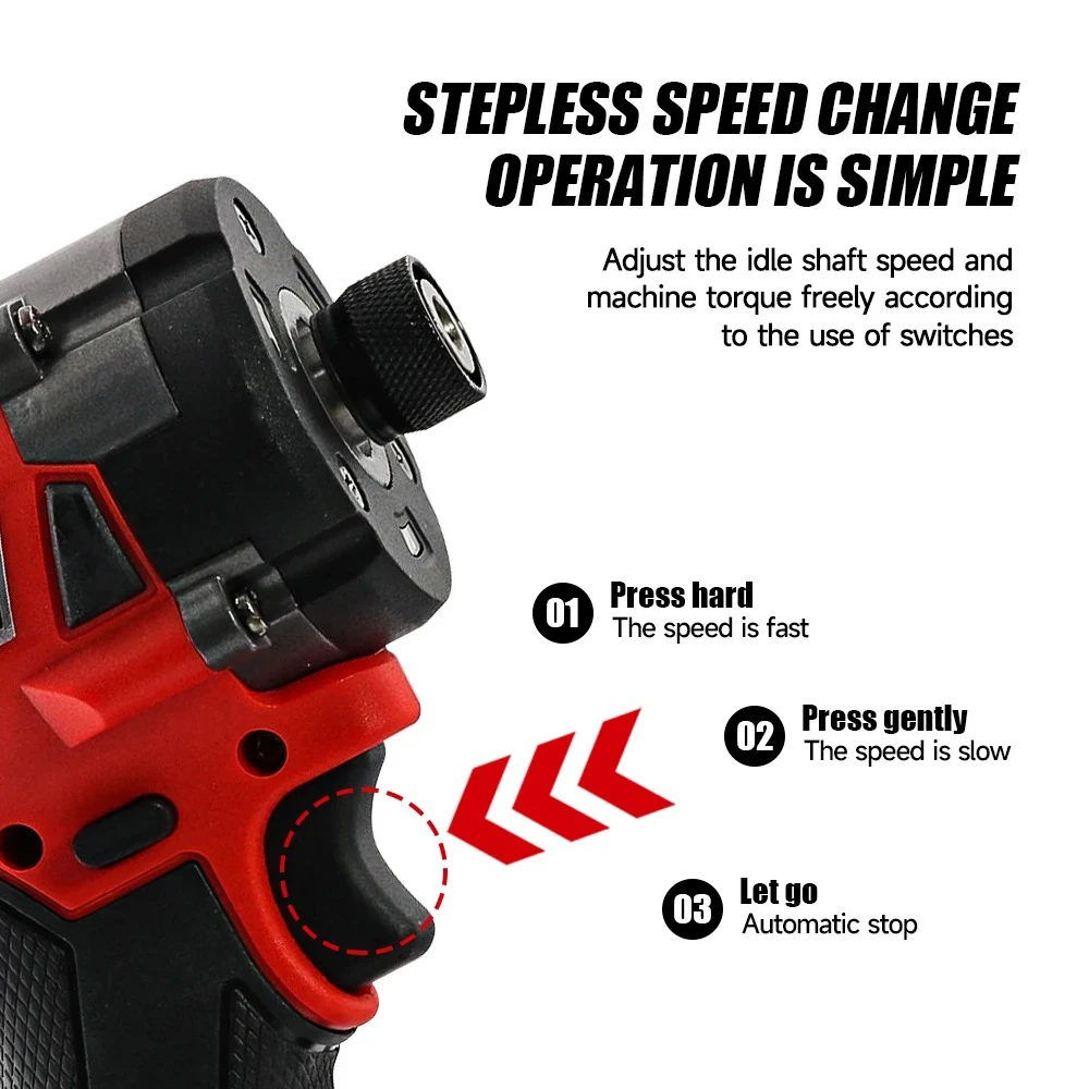 multi-fit impact driver long life strong driving force easy to control 20v rechargeable power tool for Milwaukee battery pin image 5