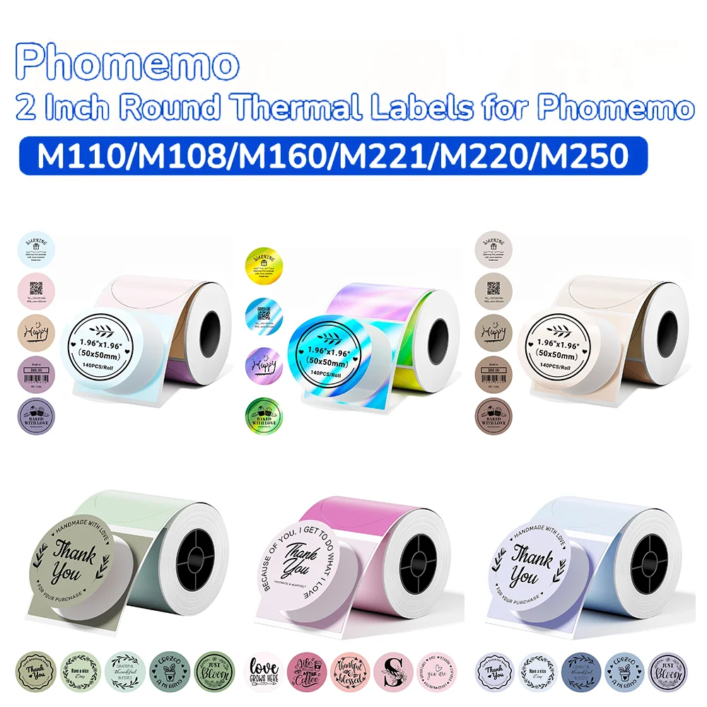 etiquetas-circulares-phomemo-gradiente-5-cores-etiquetas-redondas-de-2-polegadas-adesivos-autoadesivos-para-impressoras-de-etiquetas-m110-m100-m220-m250