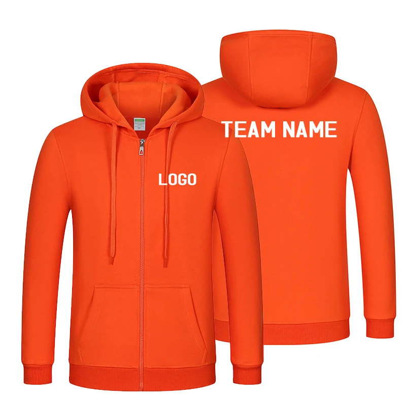 Unisex Custom Print Logo Pullover Zipper Hoodie Cotton Casual Sweatshirt for Men And Women