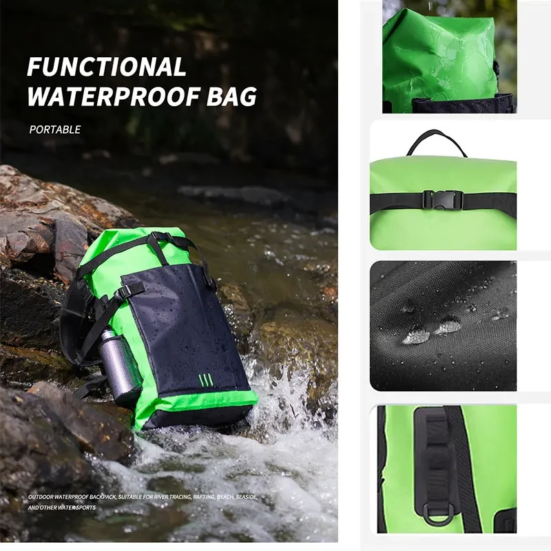 30L Waterproof Swimming Dry Bag Outdoor River Trekking Backpack Large Capacity Climbing Camping Drifting Hiking Shoulder Bags