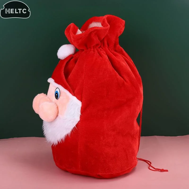 Sacco da Babbo Natale in velluto premium 1 pezzo - Borsa grande riutilizzabile con coulisse natalizia Ideale per confezioni regalo di Natale e regali Decorazioni di Capodanno