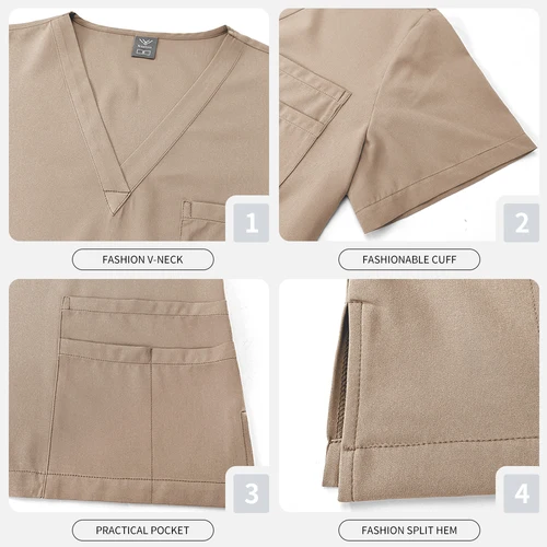 Imagen 2 del producto NiaaHinn-uniforme para enfermería para anestesista, traje Unisex para Spa, ropa de trabajo de belleza, conjunto exfoliante para mujer, ropa de trabajo para médico y clínica de mascotas