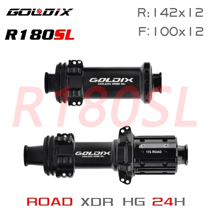 

GOLDIX 180SL Ultra Light Gravel/Road Bike Hub - 24H Straight-Pull, Center-Lock Disc Brake, 36T Ratchet | HG/XDR Compatible