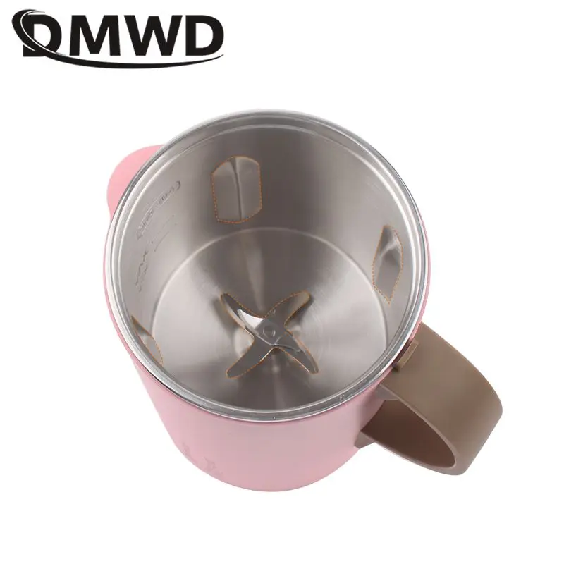 DMWD Household Soymilk Machine 600ML Fruit Juicer Automatic Vegetable Extractor Food Blender Filter Free Soup Pot Tea Maker 220V